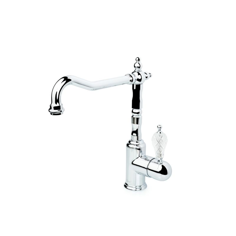 Смеситель для кухни BOHEME Tradizionale Chromo 103-CRST с ручкой Cristal
