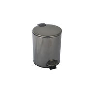 Мусорное ведро BOHEME Uno 10426-SGM с педалью Shine Gun Metal — 1