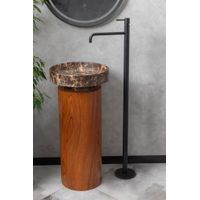 Смеситель для раковины BOHEME Uno 107-B напольный Black — 3