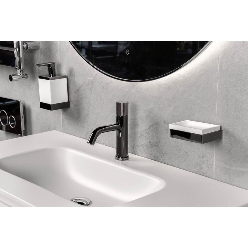 Дозатор для жидкого мыла BOHEME Qubic 10727-SGM Shine Gun Metal