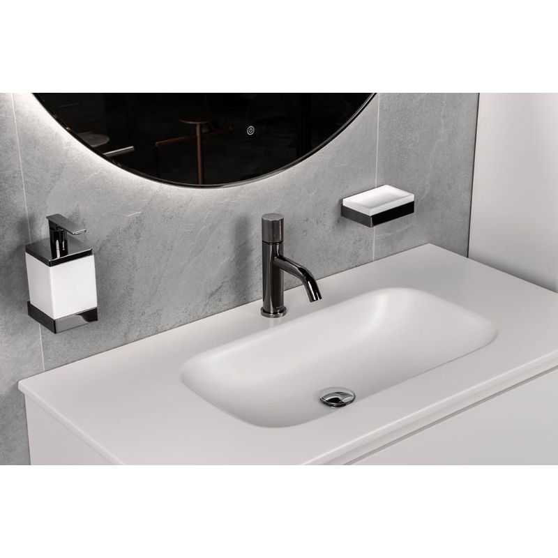 Дозатор для жидкого мыла BOHEME Qubic 10727-SGM Shine Gun Metal