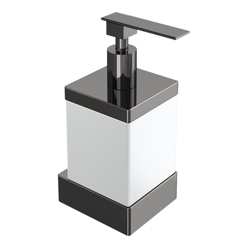 Дозатор для жидкого мыла BOHEME Qubic 10727-SGM Shine Gun Metal