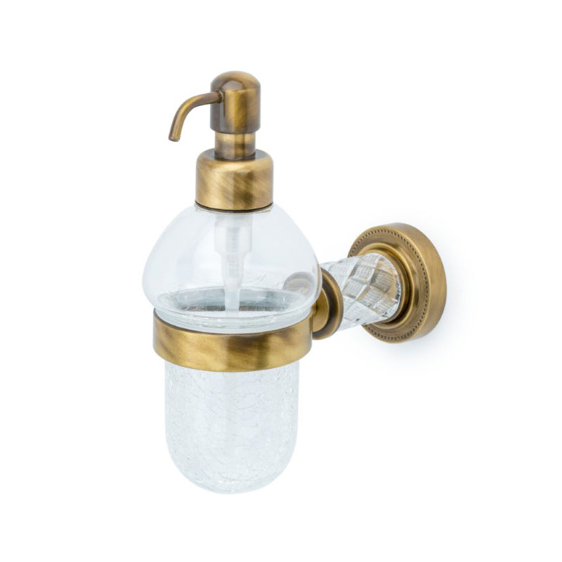 Дозатор для жидкого мыла BOHEME Murano Crystal 10912-CRST-BR бронза