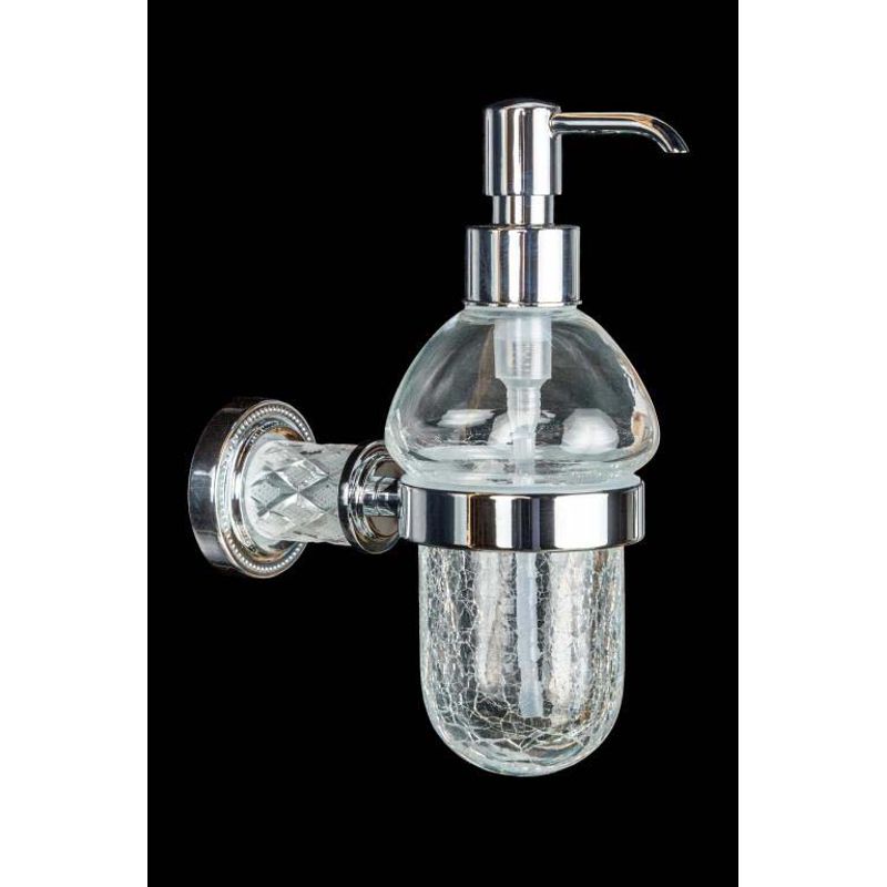 Дозатор для жидкого мыла BOHEME Murano Crystal 10912-CRST-CH хром