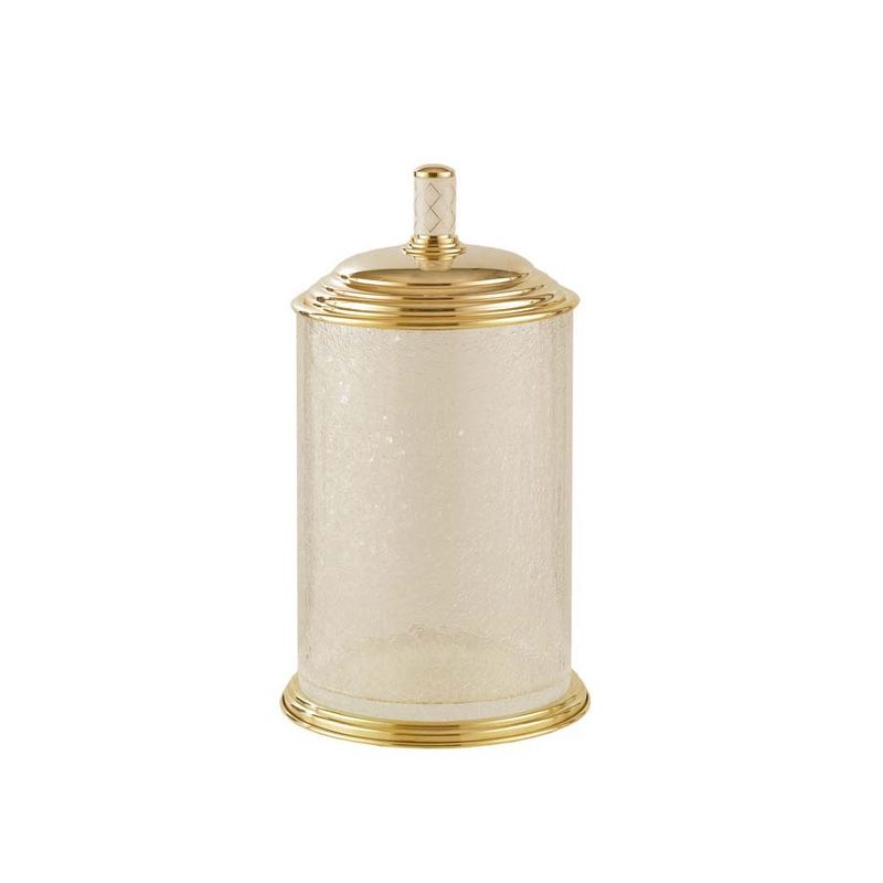 Мусорное ведро BOHEME Murano 10914-W-G Gold стекло (белое)
