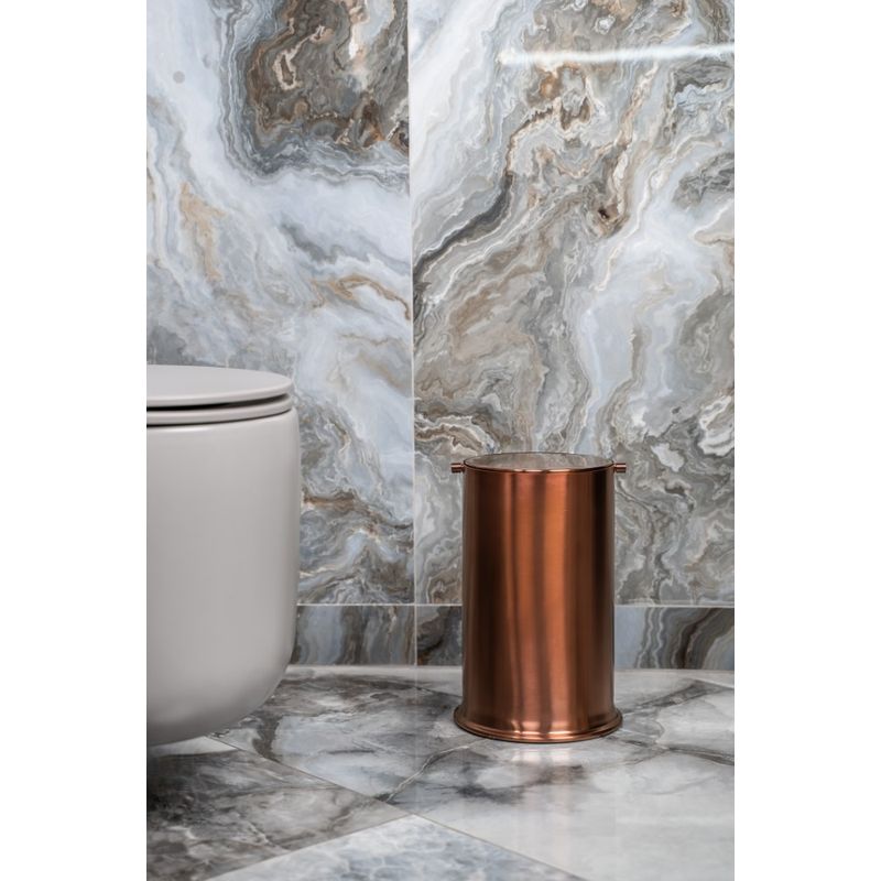Мусорное ведро BOHEME 10916-CB с вращающейся крышкой Copper Brushed