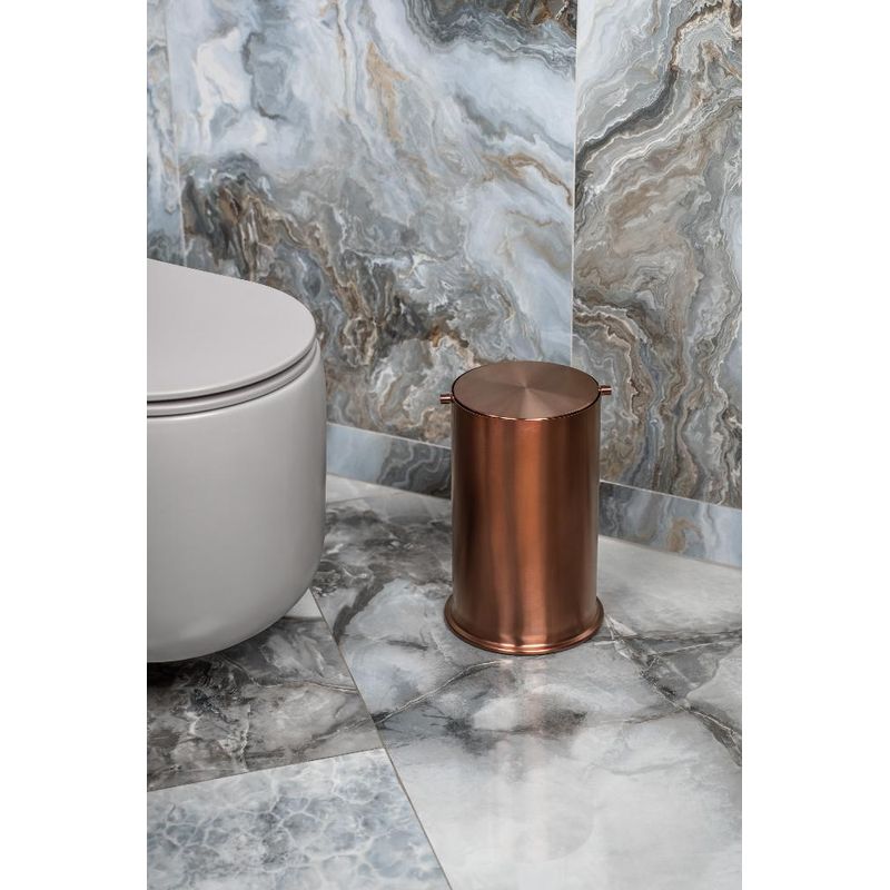 Мусорное ведро BOHEME 10916-CB с вращающейся крышкой Copper Brushed