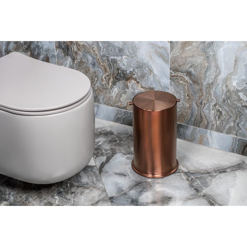 Мусорное ведро BOHEME 10916-CB с вращающейся крышкой Copper Brushed