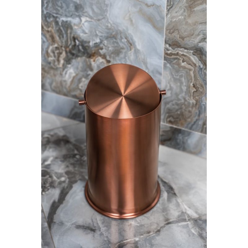 Мусорное ведро BOHEME 10916-CB с вращающейся крышкой Copper Brushed