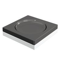 Мыльница квадратная Qubic Shine Gun Metal — 1