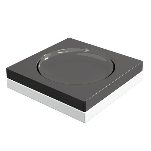 Мыльница квадратная Qubic Shine Gun Metal