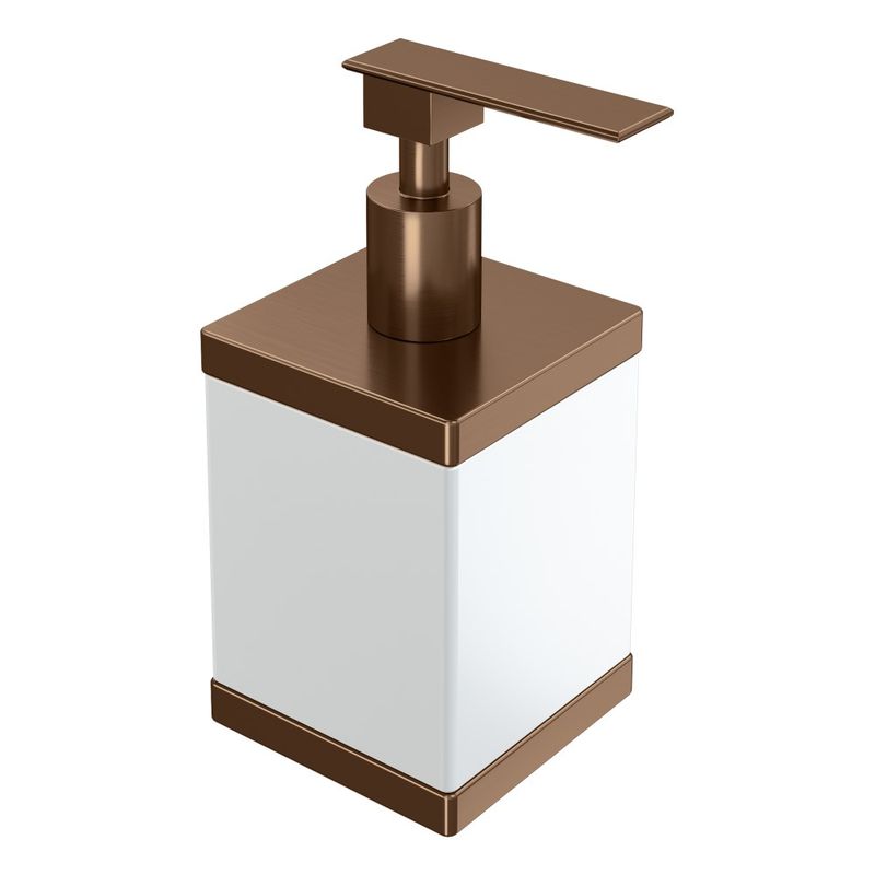 Дозатор для жидкого мыла BOHEME Qubic 10969-BRB Brushed Bronze