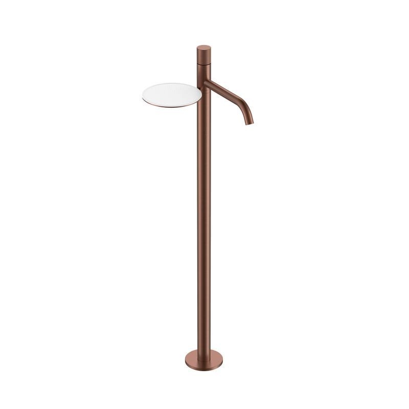 Смеситель для раковины BOHEME Stick 120-BRB.4 напольный Brushed Bronze Spirale
