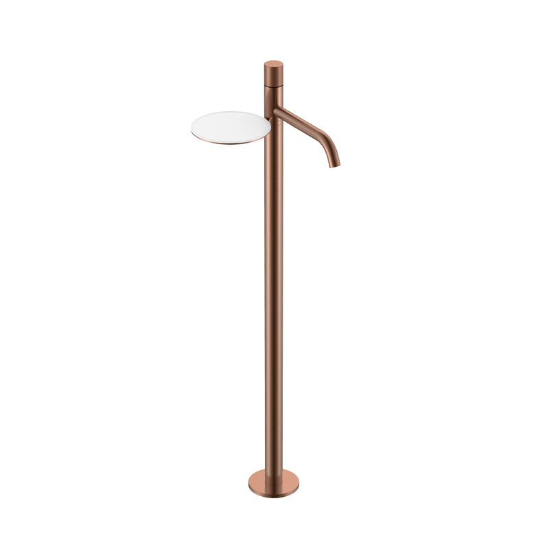 Смеситель для раковины BOHEME Stick 120-CB.4 напольный Copper Brushed Spirale