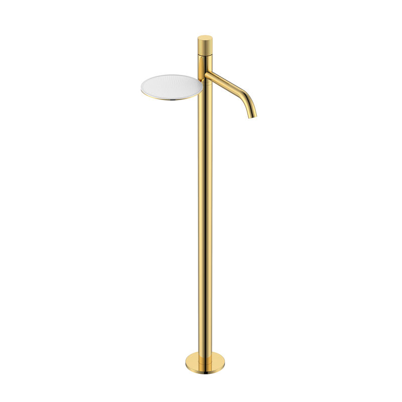Смеситель для раковины BOHEME Stick 120-GG.4 напольный Gold Spirale