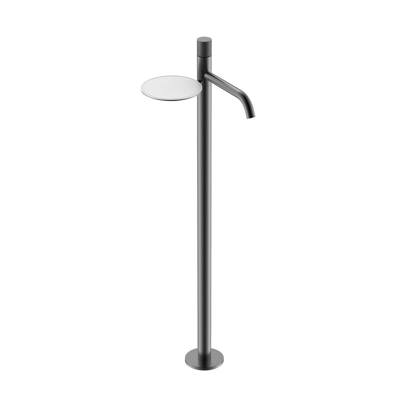 Смеситель для раковины BOHEME Stick 120-GM.4 напольный Gun Metal Spirale