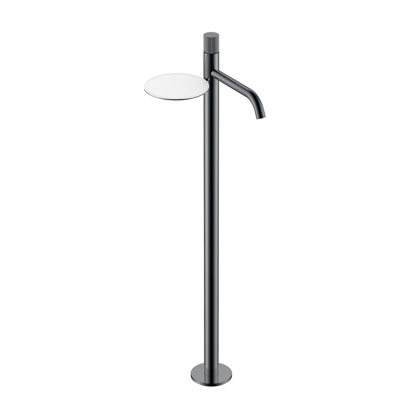 Смеситель для раковины BOHEME Stick 120-SGM.3 напольный Shine Gun Metal Linea