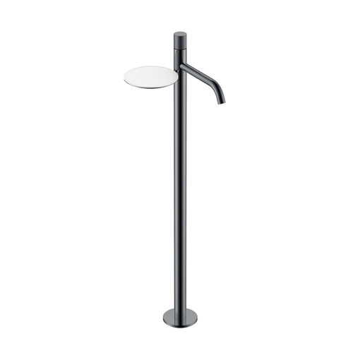 Смеситель для раковины BOHEME Stick 120-SGM.4 напольный Shine Gun Metal Spirale