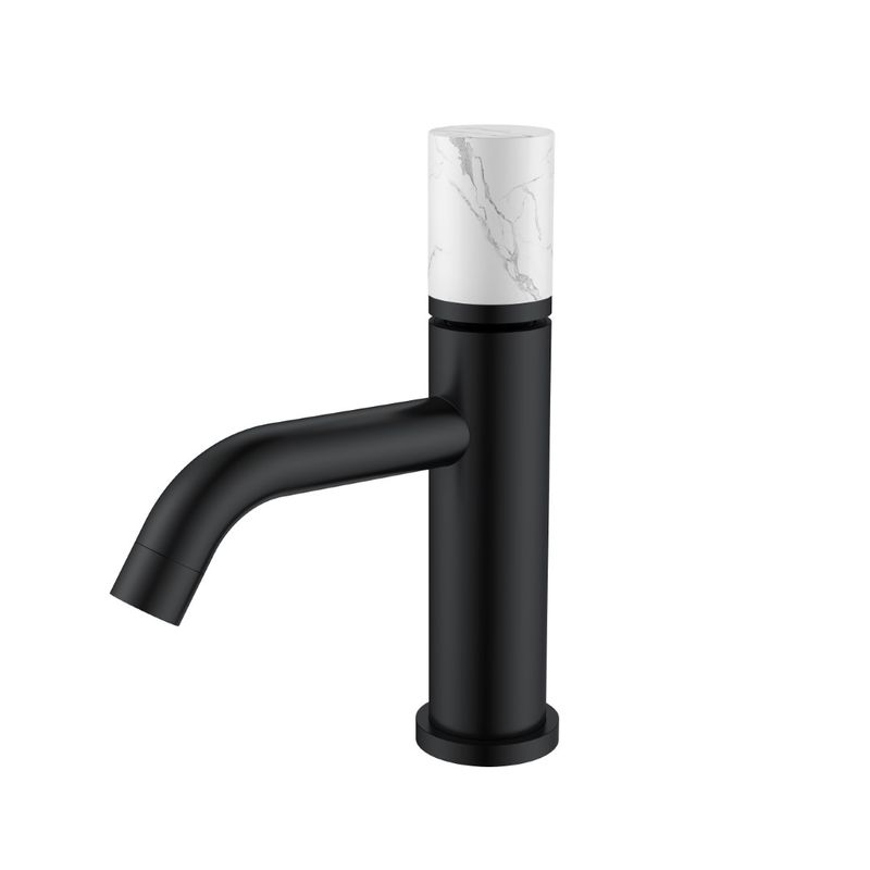 Смеситель для раковины BOHEME Stick 121-B-MR-W Black Mramor White