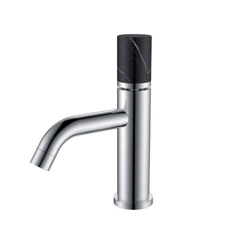 Смеситель для раковины BOHEME Stick 121-CR-MR-B Chrome Mramor Black