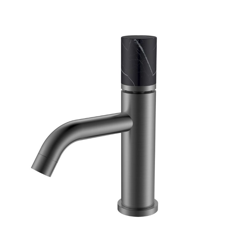 Смеситель для раковины BOHEME Stick 121-GM-MR-B Gun Metal Mramor Black