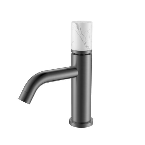 Смеситель для раковины BOHEME Stick 121-GM-MR-W Gun Metal Mramor White