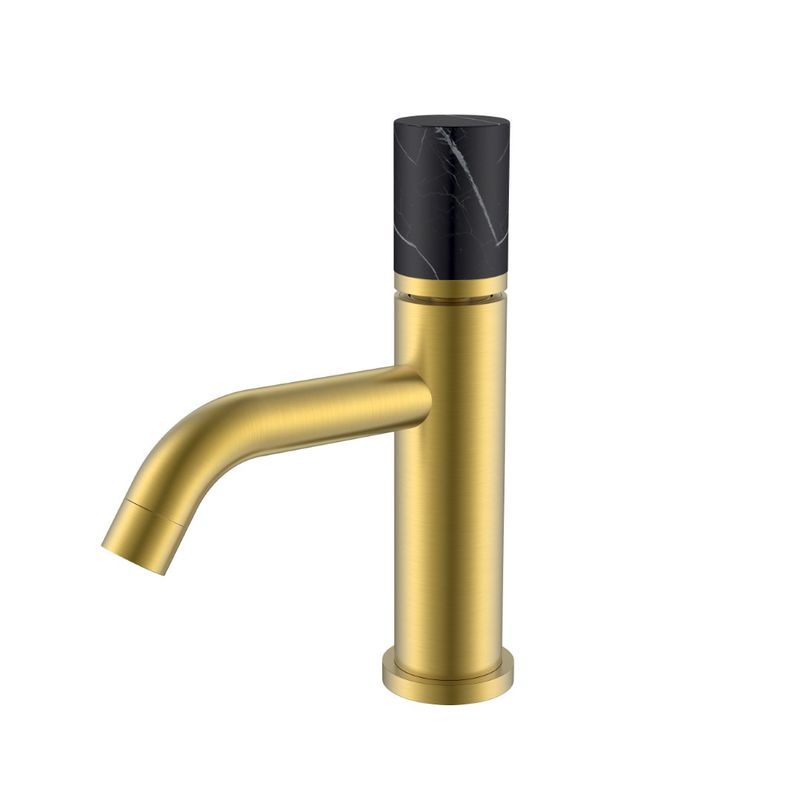 Смеситель для раковины BOHEME Stick 121-MG-MR-B Matt Gold Mramor Black