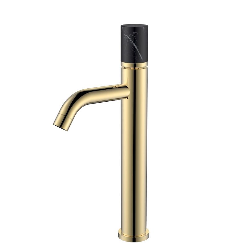 Смеситель для раковины BOHEME Stick 122-G-MR-Black Gold Mramor Black