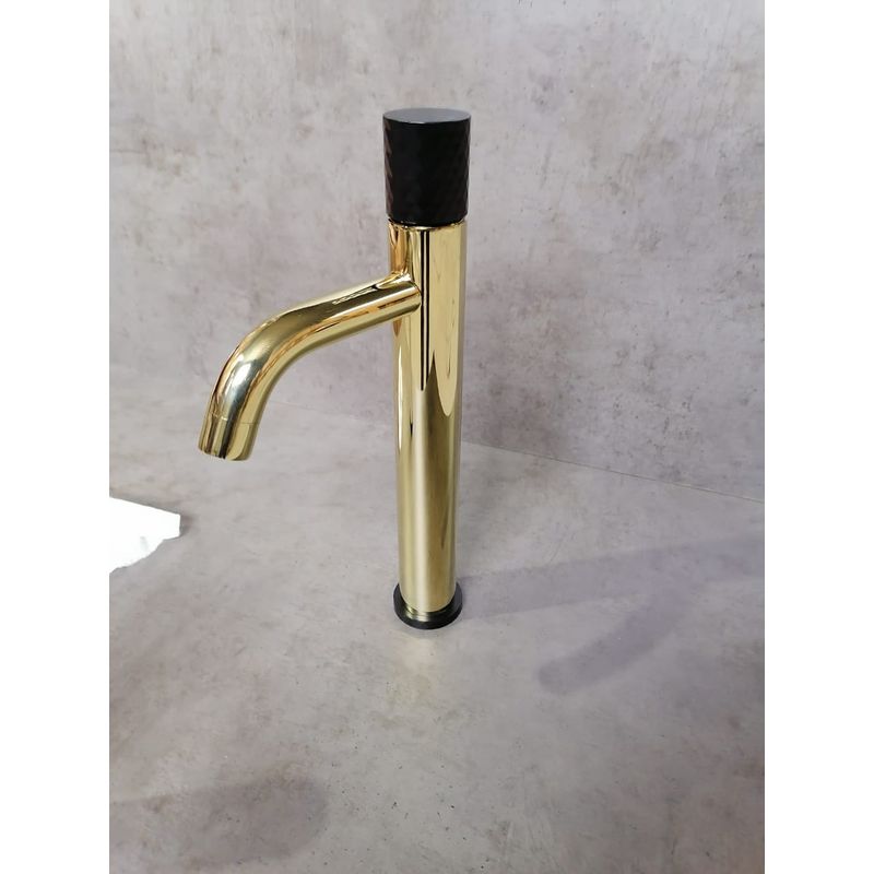 Смеситель для раковины BOHEME Stick 122-GB Gold Matt Black