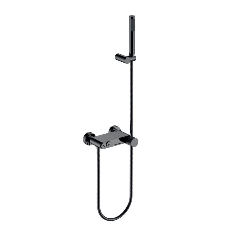 Смеситель для ванны BOHEME Stick 123-SGM.3 Shine Gun Metal Linea