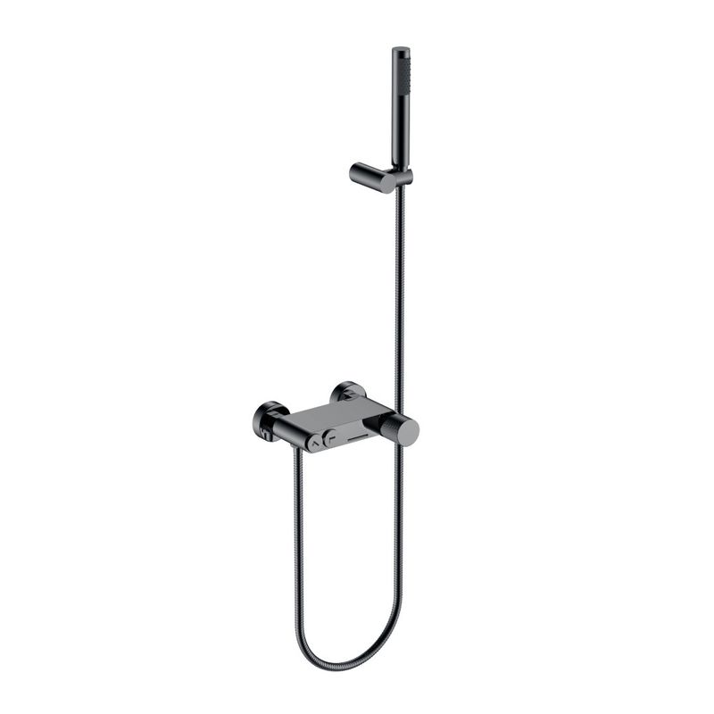 Смеситель для ванны BOHEME Stick 123-SGM.4 Shine Gun Metal Spirale