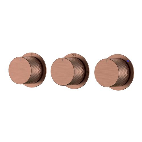 Смеситель скрытого монтажа для душа BOHEME Stick Diamond 124-3-BRB.1 Brushed Bronze