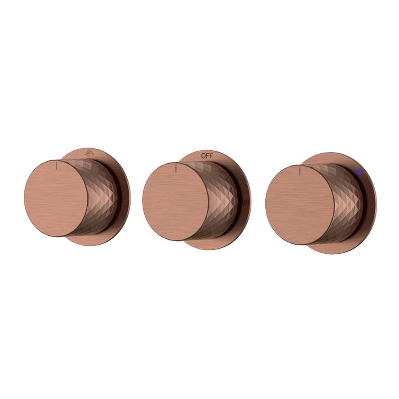 Смеситель скрытого монтажа для душа BOHEME Stick Diamond 124-3-BRB.1 Brushed Bronze