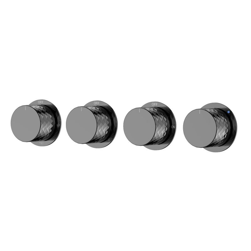 Смеситель скрытого монтажа для душа BOHEME Stick Diamond 124-5-SGM.1 Shine Gun MetalL