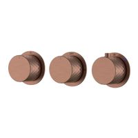 Смеситель скрытого монтажа для душа BOHEME Stick Diamond 124-T-3-BRB.1 с термостатом Brushed Bronze — 1
