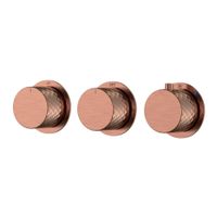 Смеситель скрытого монтажа для душа BOHEME Stick Diamond 124-T-3-CB.1 с термостатом Copper Brushed — 1