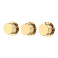 Смеситель скрытого монтажа для душа BOHEME Stick Diamond 124-T-3-G.1 с термостатом Gold — 1