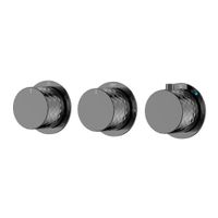 Смеситель скрытого монтажа для душа BOHEME Stick Diamond 124-T-3-SGM.1 с термостатом Shine Gun Metal — 1
