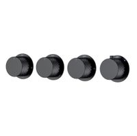 Смеситель скрытого монтажа для душа BOHEME Stick Diamond 124-T-5-B.1 с термостатом Matt Black — 1