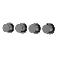 Смеситель скрытого монтажа для душа BOHEME Stick Diamond 124-T-5-GM.1 с термостатом Gun Metal — 1