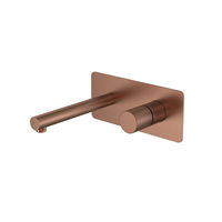 Смеситель скрытого монтажа для раковины BOHEME Stick 125-BRB.4 Brushed Bronze ручка Spirale — 1