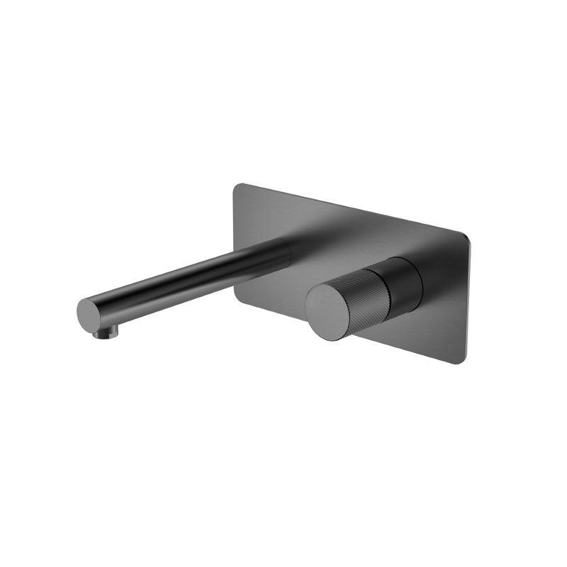 Смеситель скрытого монтажа для раковины BOHEME Stick 125-GM.4 Gun Metal Spirale