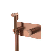 Встраиваемый гигиенический душ BOHEME Stick 127-CB.3 Copper Brushed ручка Linea — 1