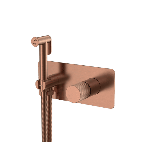 Встраиваемый гигиенический душ BOHEME Stick 127-CB.3 Copper Brushed ручка Linea