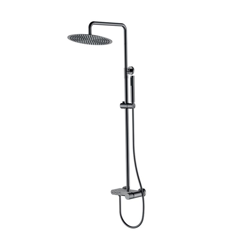 Стойка для душа STICK SHINE GUN METAL SPIRALE