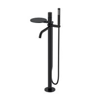 Смеситель для ванны BOHEME Stick 129-BB.4 напольный Black Spirale — 1