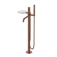 Смеситель для ванны BOHEME Stick 129-BRB.3 напольный Brushed Bronze ручка Linea — 1