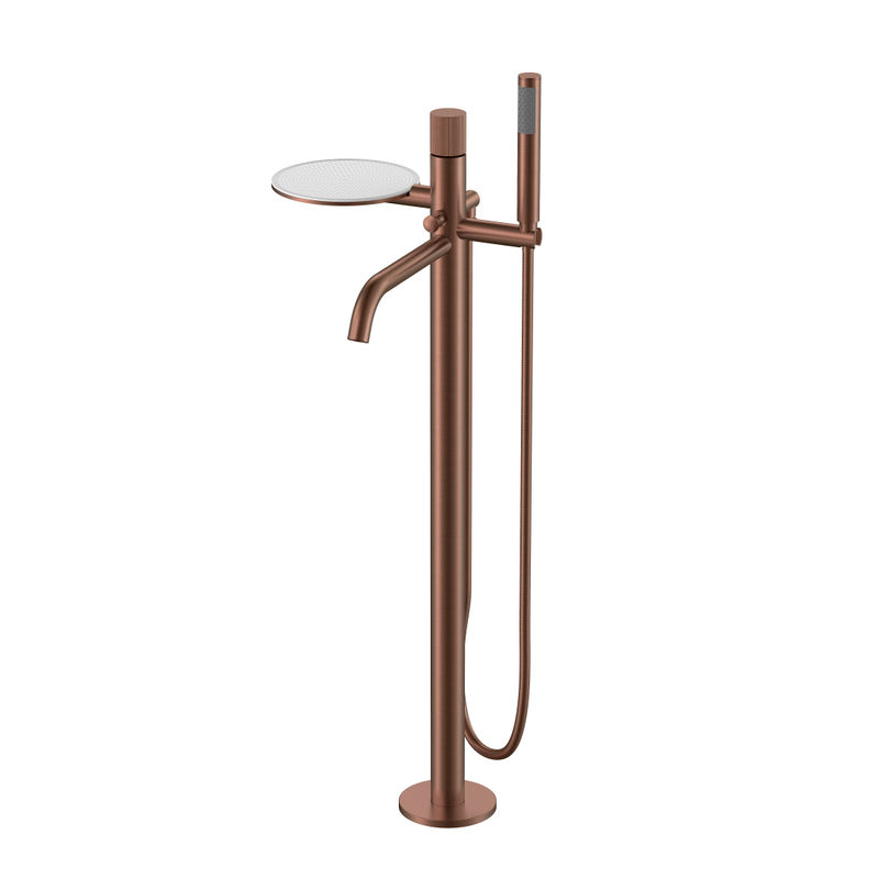 Смеситель для ванны BOHEME Stick 129-BRB.3 напольный Brushed Bronze ручка Linea