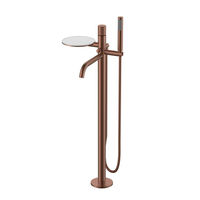 Смеситель для ванны BOHEME Stick 129-BRB.4 напольный Brushed Bronze ручка Spirale — 1