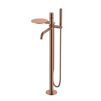 Смеситель для ванны BOHEME Stick 129-CB напольный Copper Brushed Diamond — 1